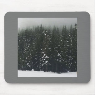 Winter in the Mountain Forest, Oregon Mouse Pad