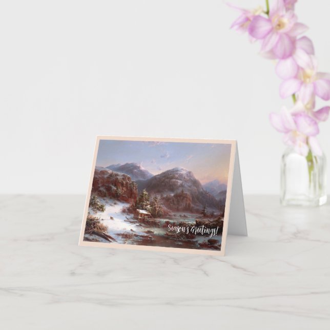 Winter in the Mountains  Card (Orchid)