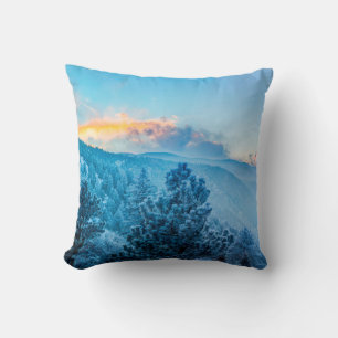 Winter In The Mountais Throw Pillow