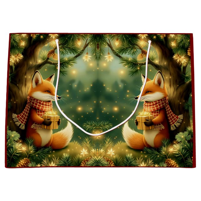 Winter in the Pines Large Gift Bag (Front)