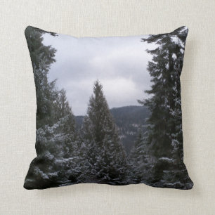 Winter in the Rockies Throw Pillow