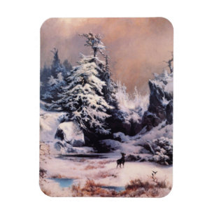 Winter in the Rocky Mountains (by Thomas Moran) Magnet
