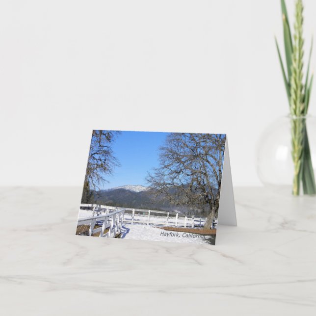 Winter in  the valley..... card (Front)