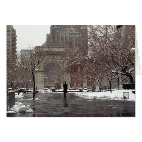 Winter in Washington Square (Season's Greetings) Card