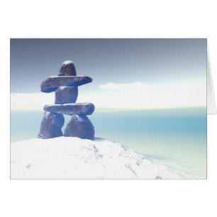 Winter inukshuk Card