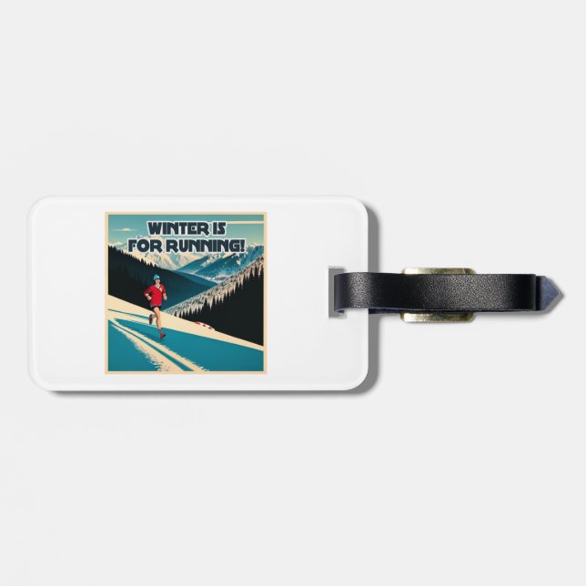 Winter Is For Running Luggage Tag (Back Horizontal)