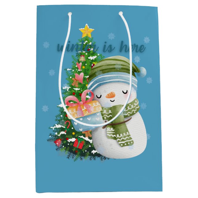 Winter Is Here     Medium Gift Bag (Front)