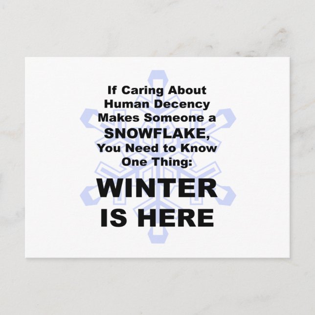 Winter is Here Postcard (Front)