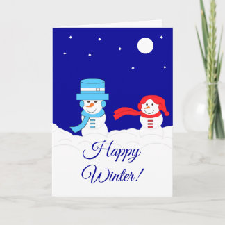 Winter is Snowy: Dark Blue Card