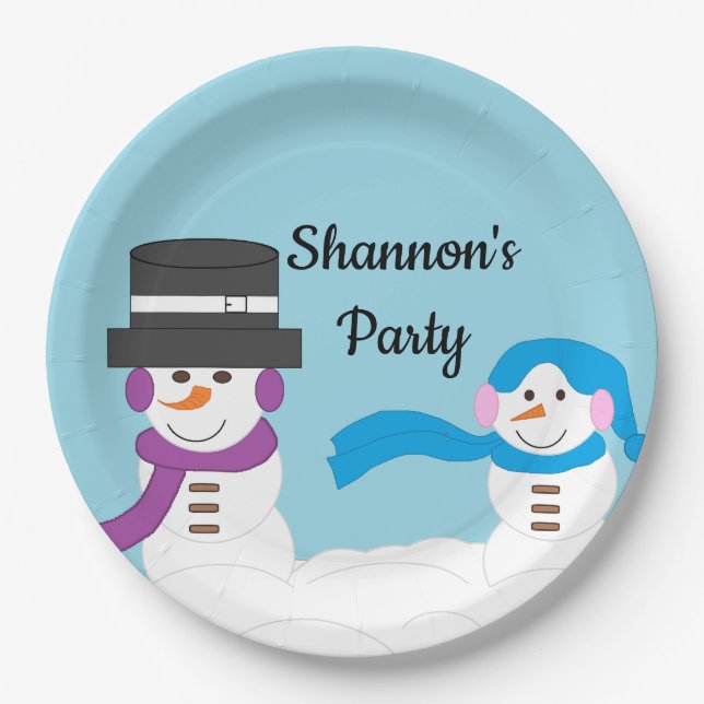 Winter is Snowy: Paper Plate (Front)