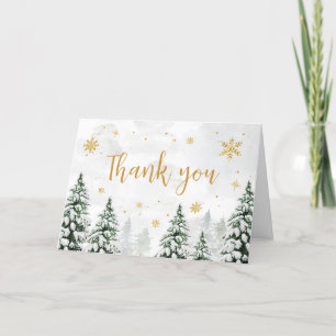 Winter It's Cold Outside Baby Shower Thank You Card