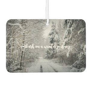 Winter journey through the woodland air freshener