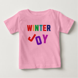 Winter Joy - Cozy Colourful Letters Baby T-Shirt