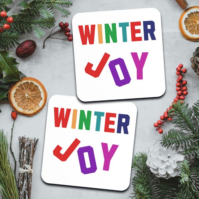 Winter Joy - Cozy Colourful Letters Coaster (Creator Uploaded)