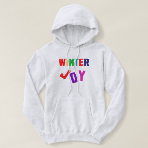 Winter Joy - Cozy Colourful Letters Hoodie