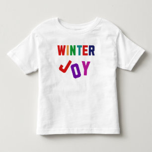 Winter Joy - Cozy Colourful Letters Toddler T-shirt