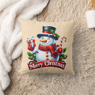 Winter Joy Festive Throw Pillow