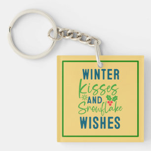 Winter Kisses And Snowflake Wishes-51963 Keychain