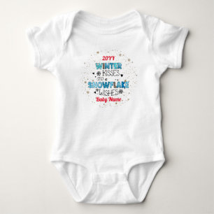 Winter Kisses Customize Baby Bodysuit