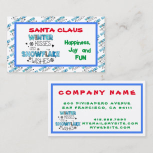 Winter Kisses Customize Business Card