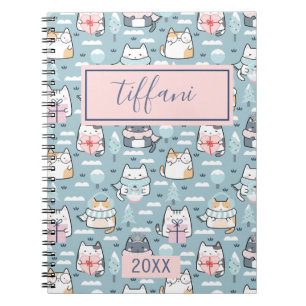 Winter Kitty Cats Spiral Photo Notebook