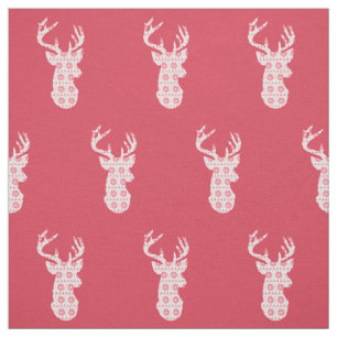 Winter Knit Christmas Reindeer Fabric