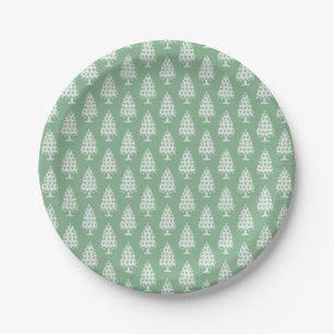 Winter Knit Christmas Tree Paper Plate