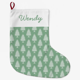 Winter Knit Christmas Tree Stocking