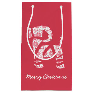 Winter Knit Christmas Yule Bock Gift Bag