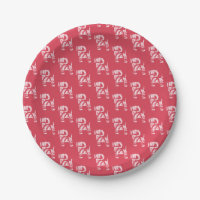 Winter Knit Christmas Yule Bock Paper Plates