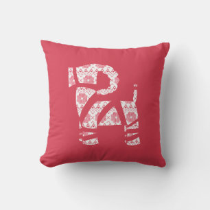 Winter Knit Christmas Yule Bock Pillow