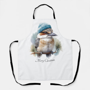Winter Kookaburra Wishes, custom Apron