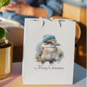 Winter Kookaburra Wishes, custom Large Gift Bag