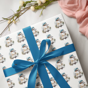 Winter Kookaburra Wishes, custom Wrapping Paper