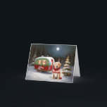 Winter Labrador Caravan Christmas Adventure Card<br><div class="desc">Embrace the magic of a snowy winter night as a caravan glides gracefully through the moonlit landscape. The serene beauty of the glistening snow and the enchanting glow of the moon create a captivating scene,  promising an unforgettable Christmas adventure filled with warmth,  joy,  and cherished memories.</div>