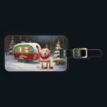 Winter Labrador Caravan Christmas Adventure Luggage Tag<br><div class="desc">Embrace the magic of a snowy winter night as a caravan glides gracefully through the moonlit landscape. The serene beauty of the glistening snow and the enchanting glow of the moon create a captivating scene,  promising an unforgettable Christmas adventure filled with warmth,  joy,  and cherished memories.</div>