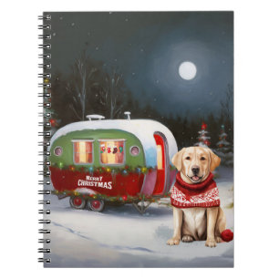 Winter Labrador Caravan Christmas Adventure Notebook