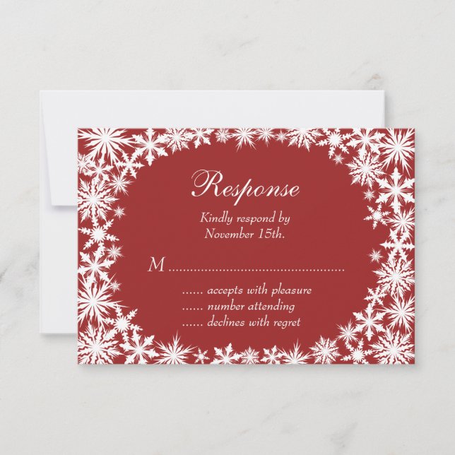 Winter Lace RSVP Card (Front)