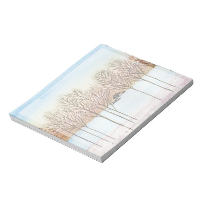 Winter Lake Getaway Notepad (Rotated)