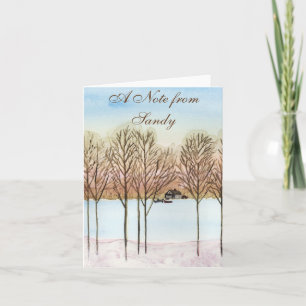 Winter Lake Note Card