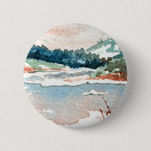 Winter Landscape Button