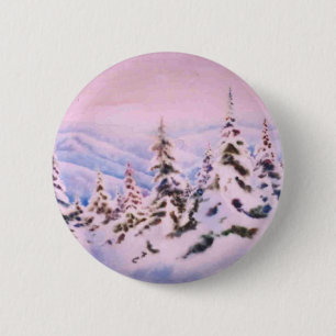 Winter Landscape Button