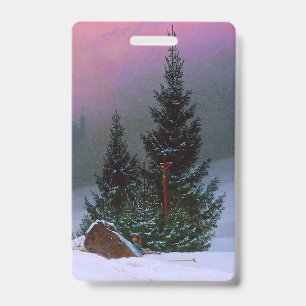 Winter Landscape Caspar David Friedrich Badge