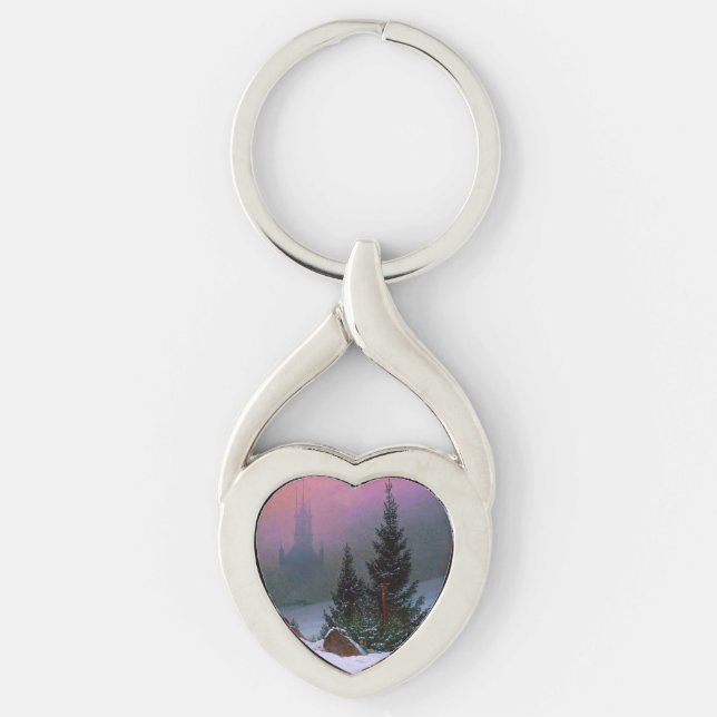 Winter Landscape Caspar David Friedrich Keychain (Front)