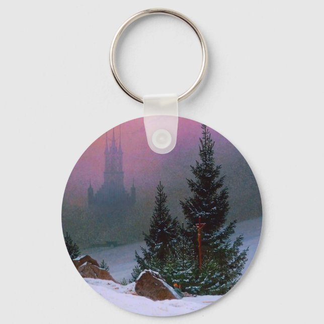 Winter Landscape Caspar David Friedrich Keychain (Front)