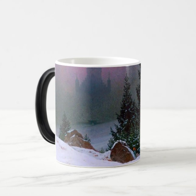 Winter Landscape Caspar David Friedrich Magic Mug (Front Left)