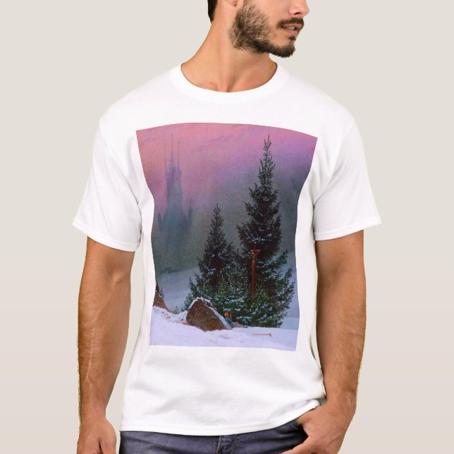 Winter Landscape Caspar David Friedrich T-Shirt (Front)