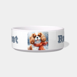 Winter Landscape Cavalier King Charles - Pet Bowl