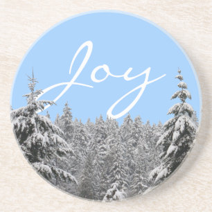 Winter Landscape Coaster Snow Covered Forest Gift