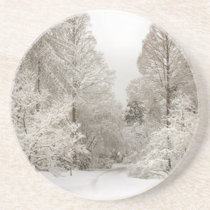 Winter Landscape Coaster Snow Covered Forest Gift